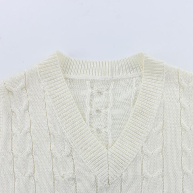 Sleeveless knitted sweater top and shorts mini set by The Clothing Company Sydney, casual autumn winter two-piece jumper outfit.