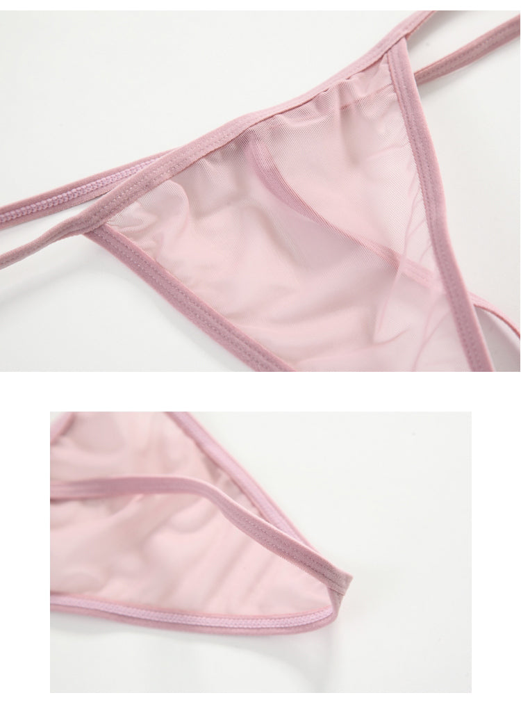 Backless summer mesh nightdress with bow tie, lace details, spaghetti straps, by The Clothing Company Sydney, designed for elegant nightwear.
