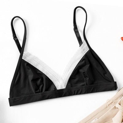 Wireless lace bralette by The Clothing Company Sydney featuring ultra-thin, seamless 3/4 cup underwear and soft, sexy lingerie.