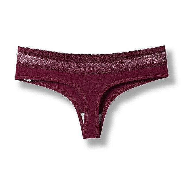 Seamless cotton thong underwear by The Clothing Company Sydney, plus size, featuring a comfortable G-string design and smooth fit.
