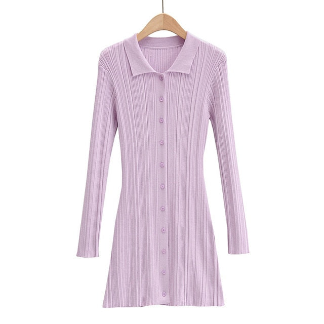Slim purple, blue, green, black vintage long sleeve dress with hollow out design for women by The Clothing Company Sydney.