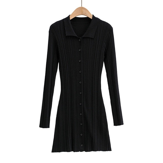 Slim purple, blue, green, and black vintage long sleeve women's mini dress with hollow out design by The Clothing Company Sydney.