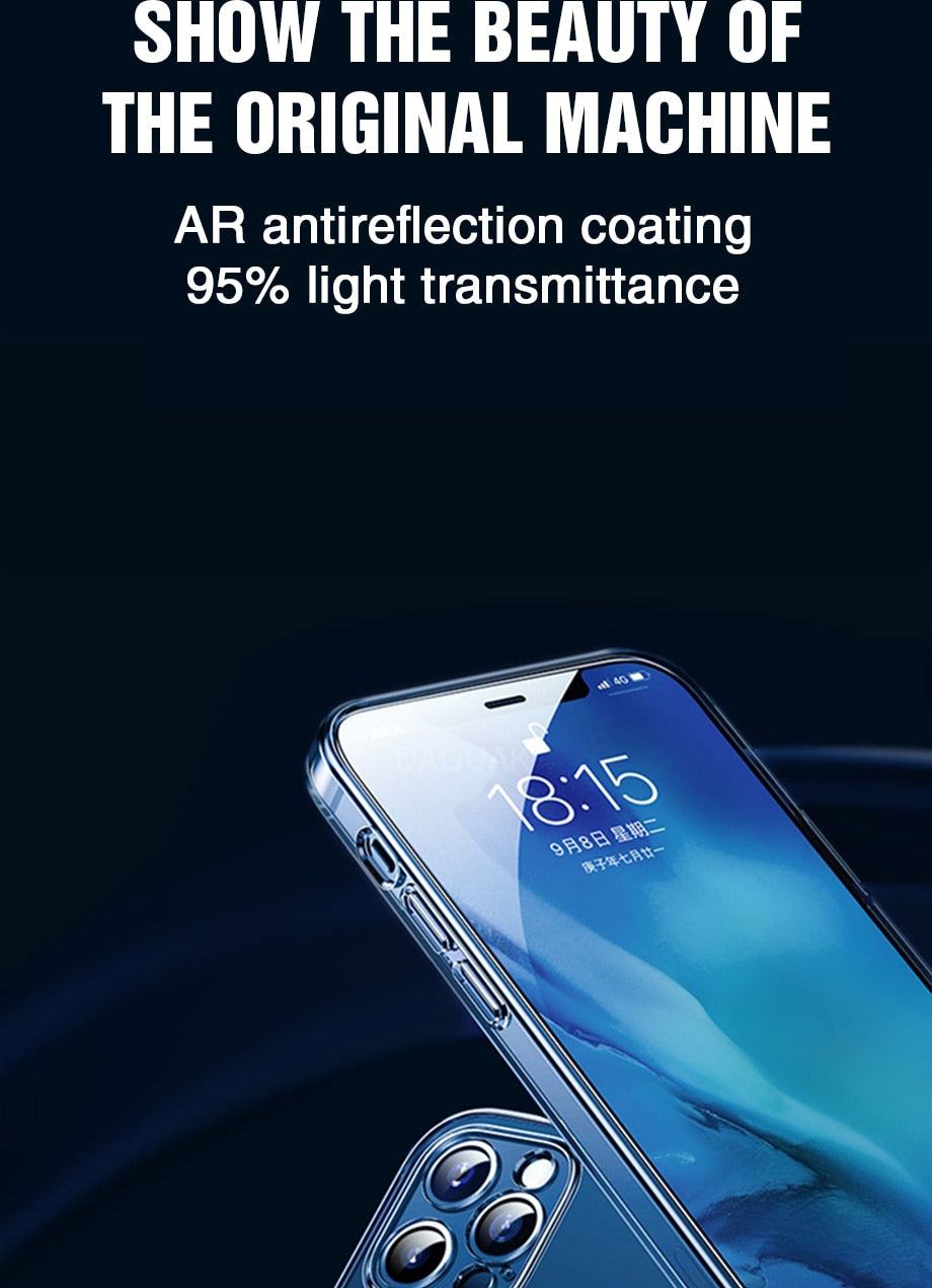 Clear silicone phone case with camera lens protection for iPhone 12 Pro Max and iPhone 12 Mini, shockproof soft cover by The Clothing Company Sydney