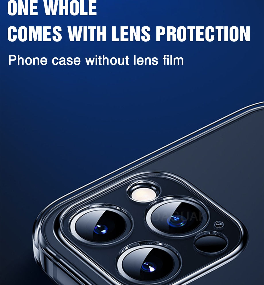 Clear silicone phone case for iPhone 12 Pro Max and iPhone 12 Mini, shockproof back cover with camera lens protection by The Clothing Company Sydney