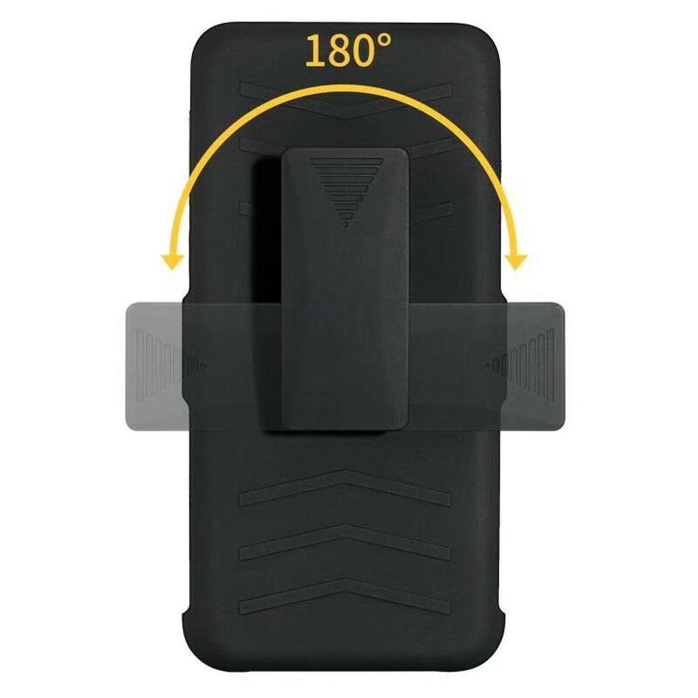 Shockproof iPhone case by The Clothing Company Sydney, 3-in-1 armor cover with belt clip for iPhone 12 mini, 11 Pro Max, XS, XR, 6s, 7, 8 Plus