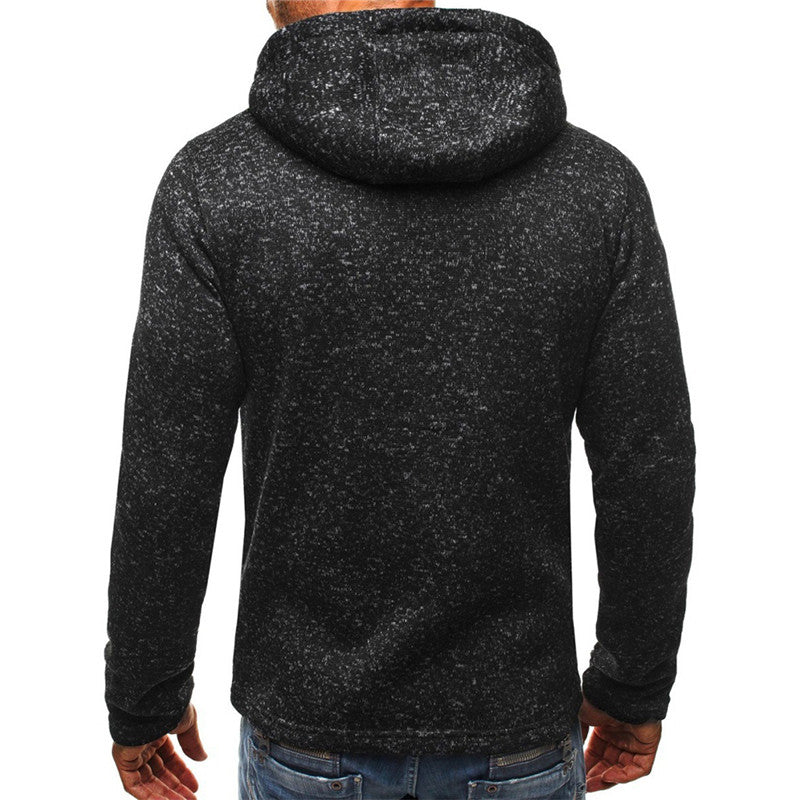 Men's fleece hoodie and zip sweatshirt from The Clothing Company Sydney, featuring a hooded cardigan style top with front pockets.