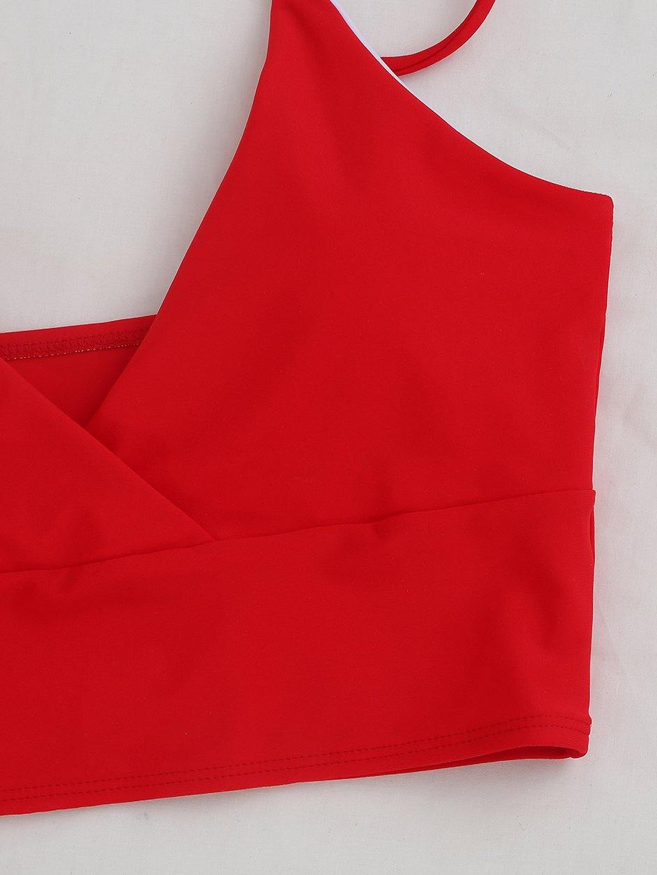 High waist swimsuit by The Clothing Company Sydney featuring a high-cut thong bikini style for women.