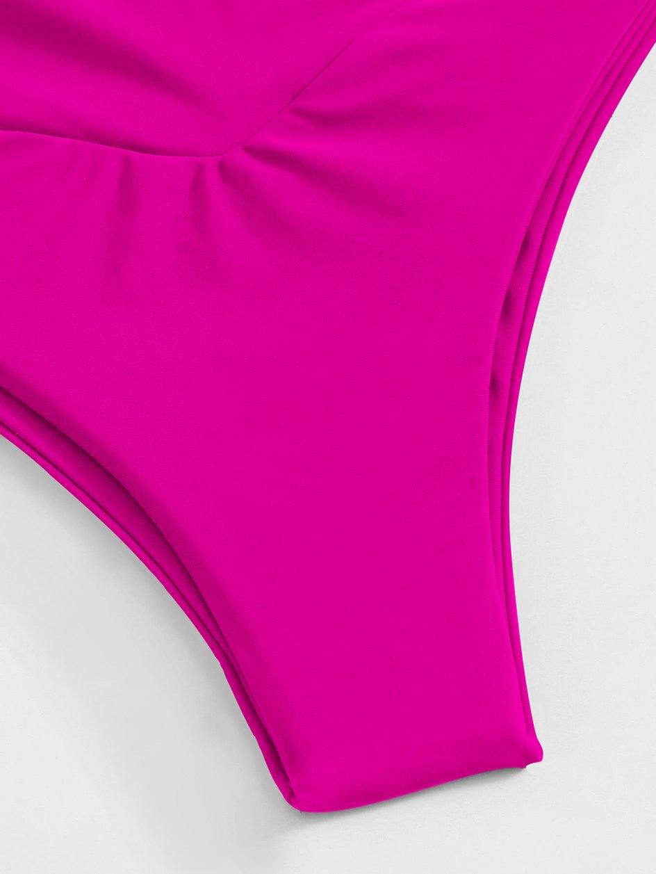 High waist thong bikini set from The Clothing Company Sydney featuring a high cut swimsuit for women, suitable for swimming and beachwear.