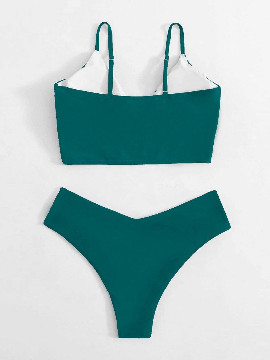 High waist thong bikini set by The Clothing Company Sydney featuring high cut swimwear for women.