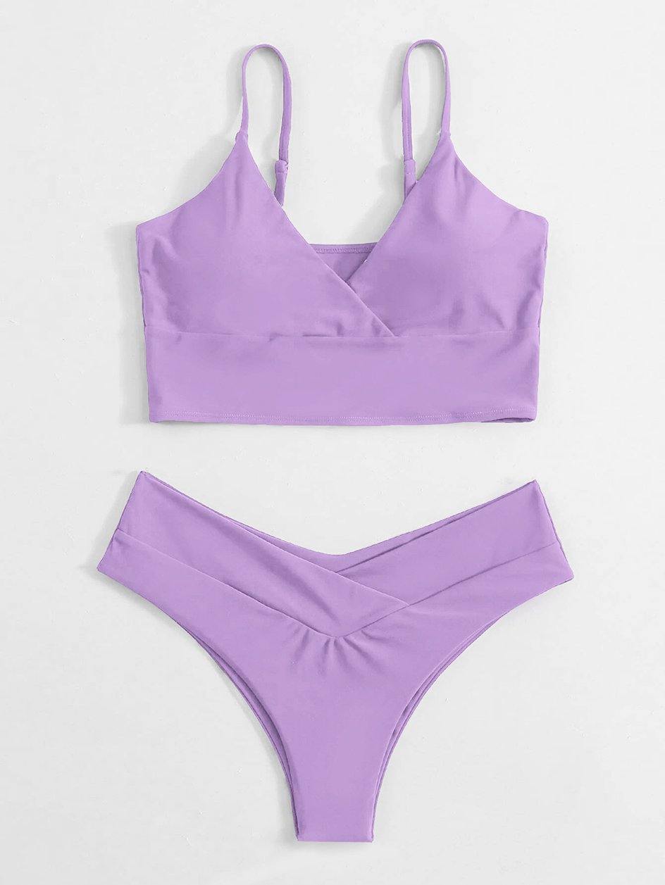 High waist thong bikini set from The Clothing Company Sydney featuring a high-cut swimsuit for women in vibrant swimwear style