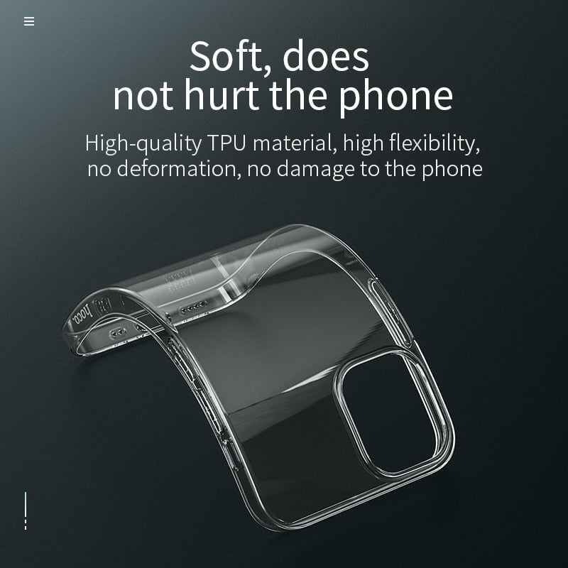 Transparent soft TPU phone case for iPhone 12 series by The Clothing Company Sydney, ultra-thin protective cover.