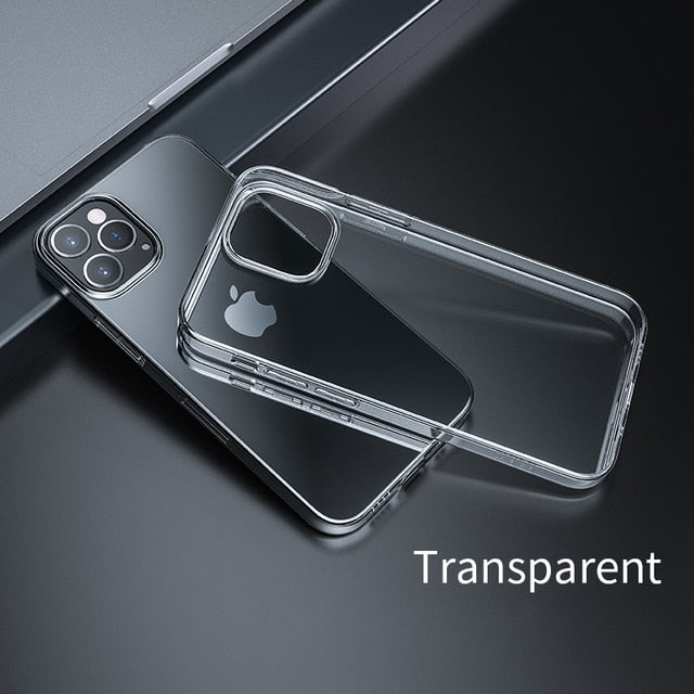Transparent soft TPU phone case for iPhone 12 series, ultra-thin protective cover from The Clothing Company Sydney