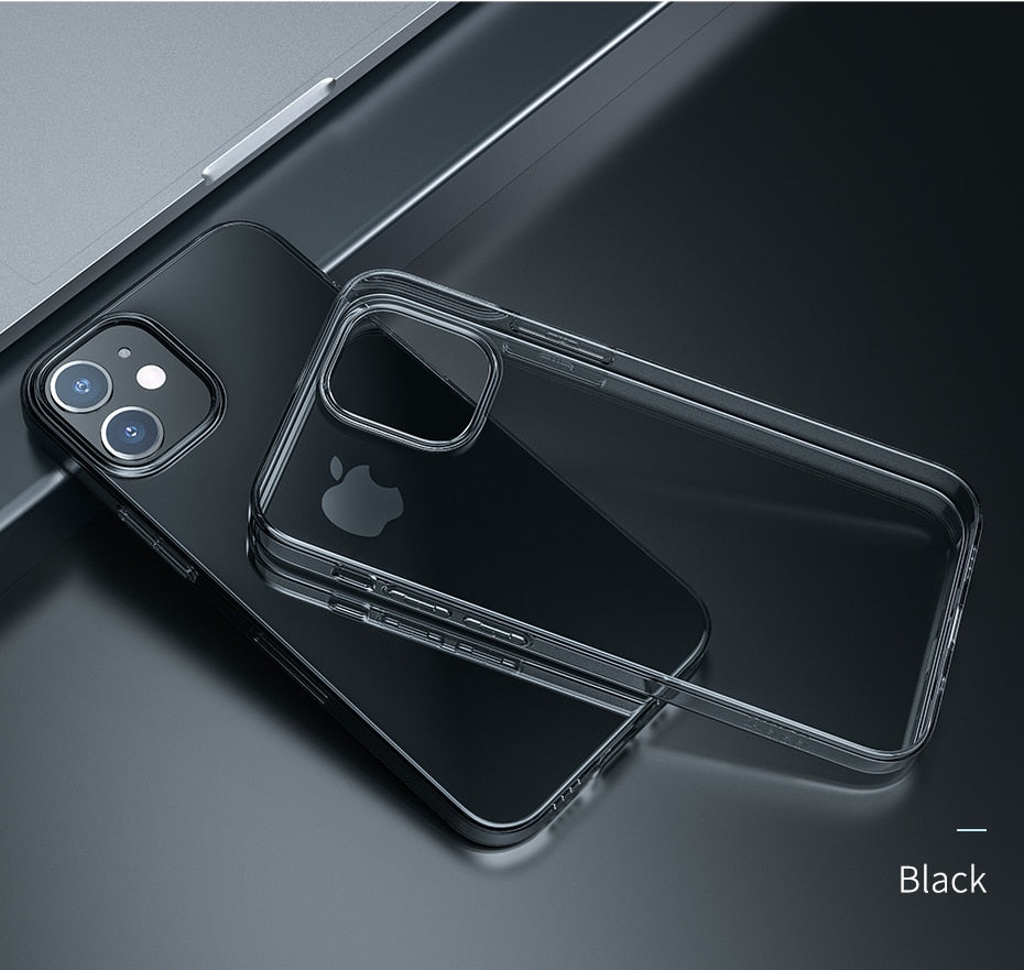 Clear soft TPU phone case for iPhone 12 series, transparent protective cover with ultra-thin design by The Clothing Company Sydney
