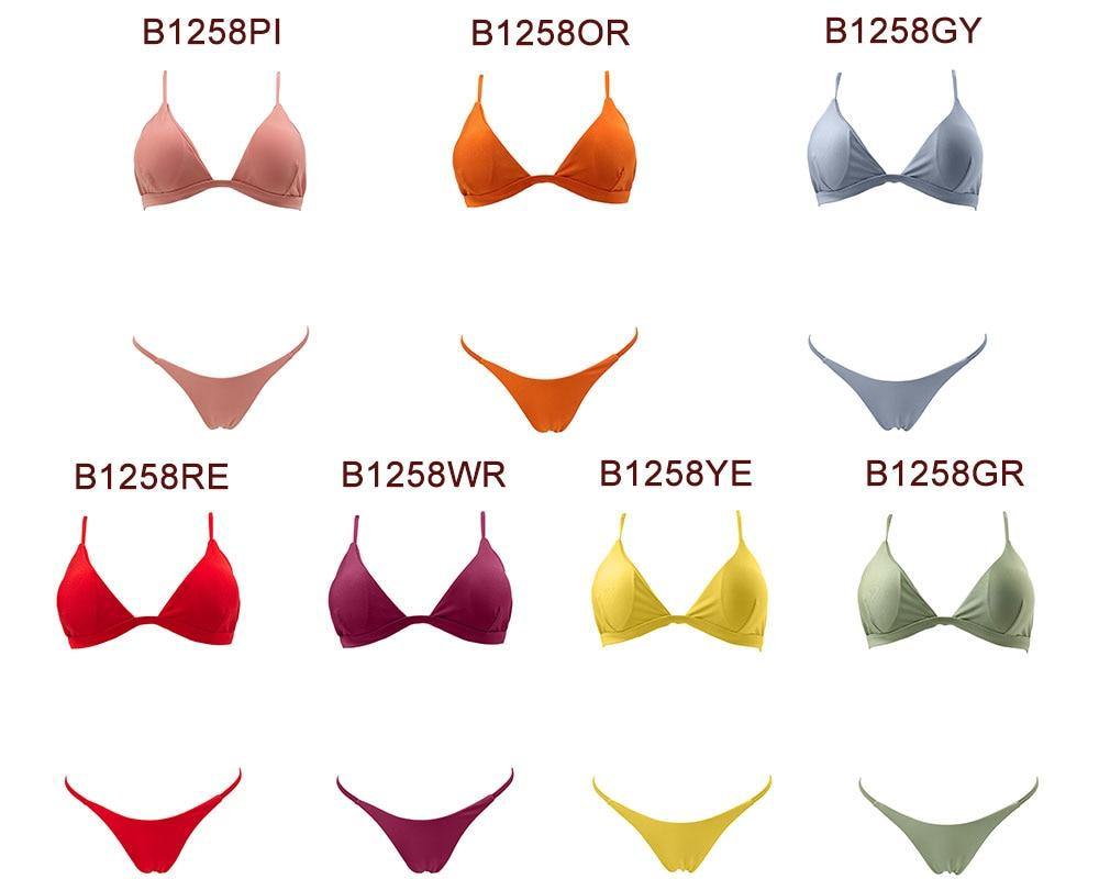 Brazilian Thong Push Up Swimsuit Bandage Swimwear Summer Bathing Suit Micro Swimsuit bikini set The Clothing Company Sydney