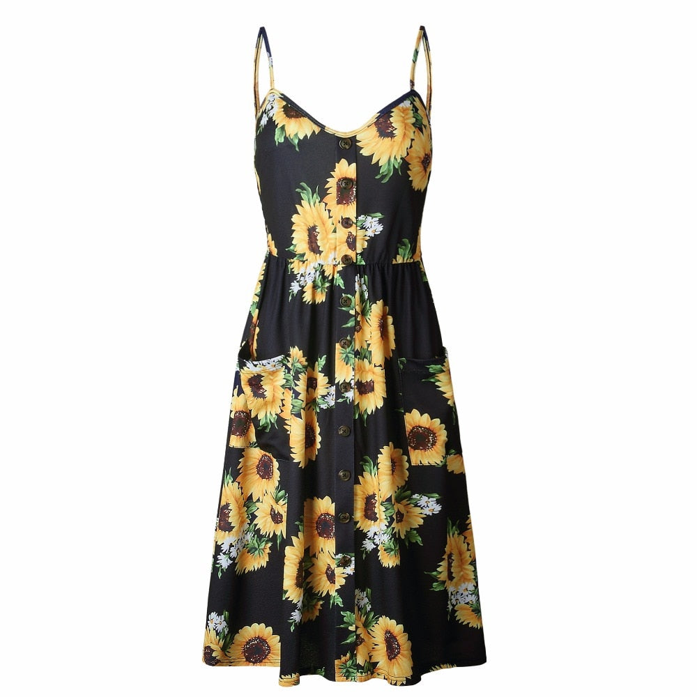 Vintage boho floral sundress by The Clothing Company Sydney featuring polka dots, stripes, backless design, midi length, perfect for summer.
