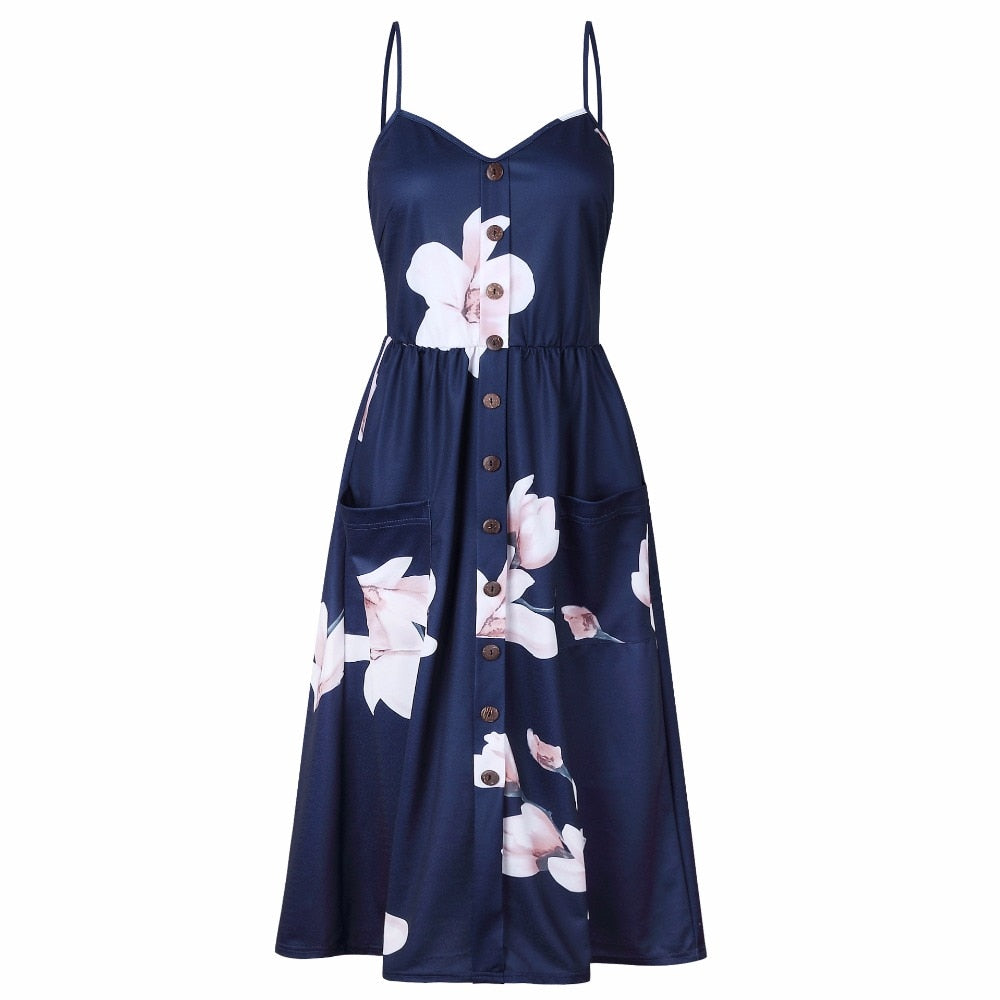 Vintage casual sundress from The Clothing Company Sydney featuring polka dots, stripes, backless design, and floral boho style.