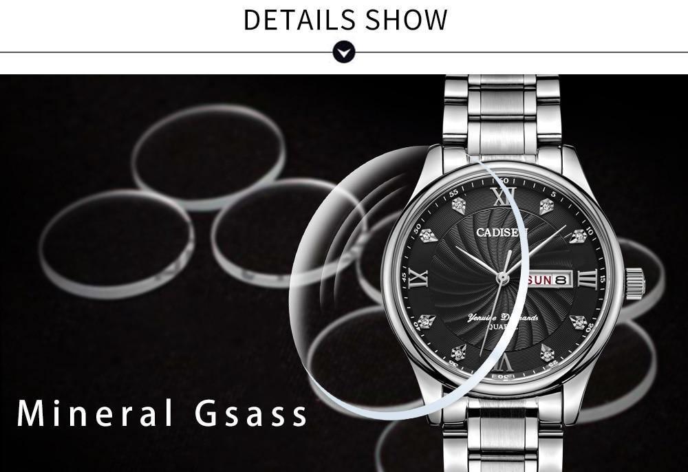 Pair of men's and women's luxury quartz watches from The Clothing Company Sydney, stylish dress wristwatch set.