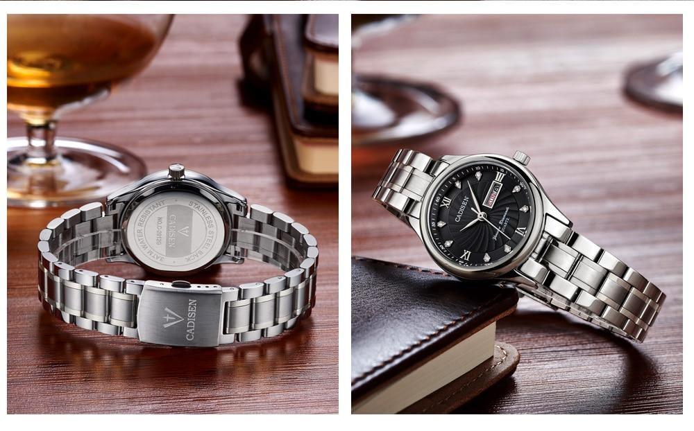Pair of men's and ladies' quartz watches from The Clothing Company Sydney, luxury dress wristwatch set in a 2-pack.