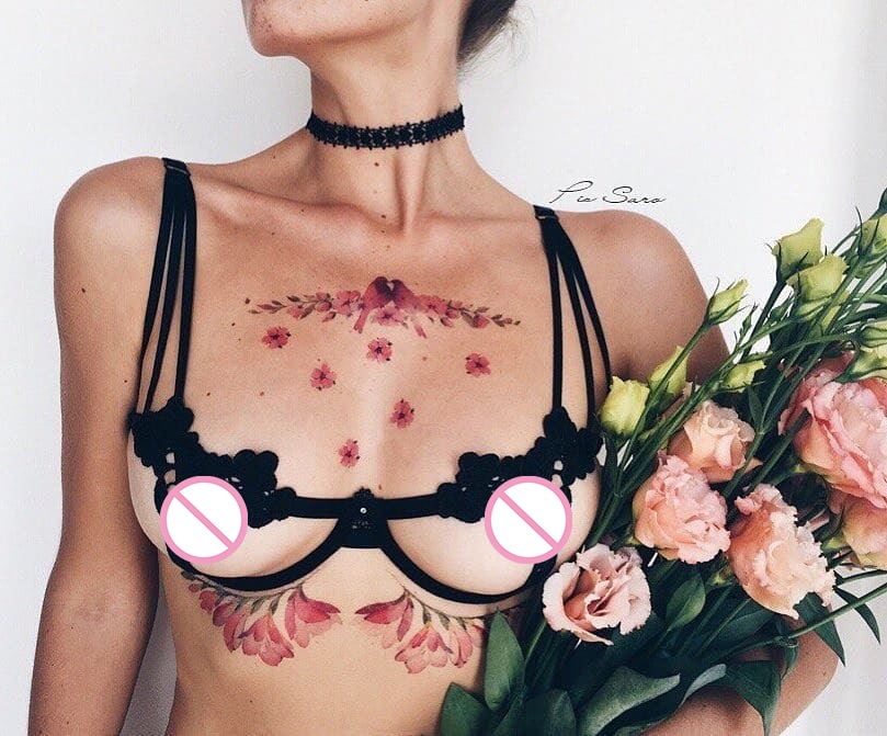 Black 2-piece transparent lingerie set with hollow-out bra and g-string from The Clothing Company Sydney, featuring a sleek and revealing design.