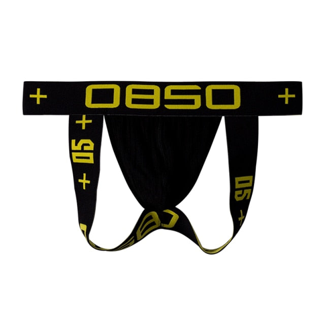 Cotton threadwork men's hip raise swim trunks with thong-style design, featuring jockstrap and briefs style from The Clothing Company Sydney.