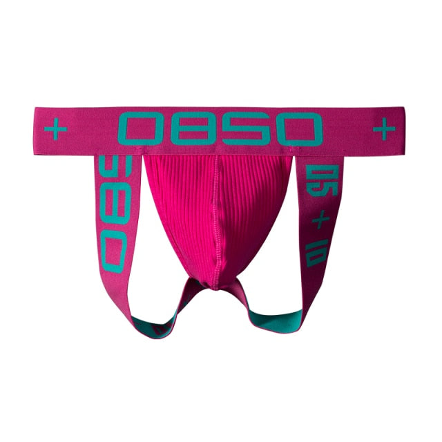 Cotton threadwork hip raise men's swim trunks with thong style design, from The Clothing Company Sydney, featuring a snug fit and minimal coverage.