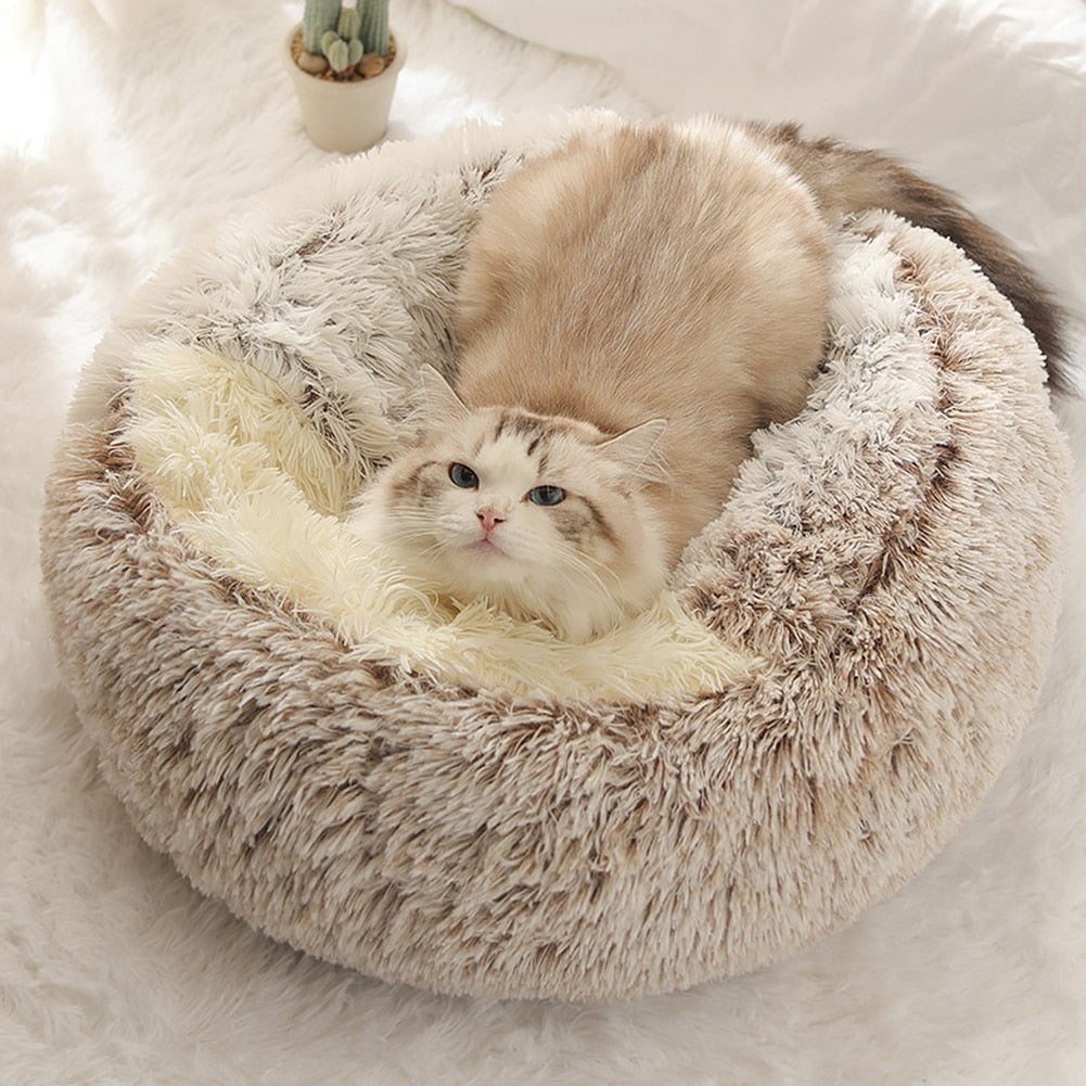 Super Soft Cat Dog Bed Kennel Winter Warm Round Dog Puppy Sleeping Cushion Long Plush Pet House The Clothing Company Sydney
