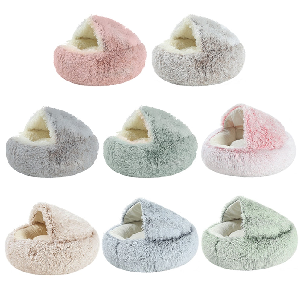 Super Soft Cat Dog Bed Kennel Winter Warm Round Dog Puppy Sleeping Cushion Long Plush Pet House The Clothing Company Sydney