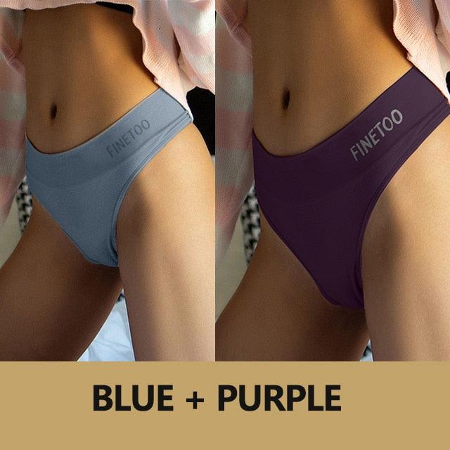 Two-pack high waist bodyshaper panties from The Clothing Company Sydney, solid color G-string underwear for women.