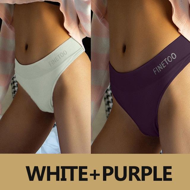 Two-pack of high-waist bodyshaper panties from The Clothing Company Sydney, solid color lingerie briefs with G-string design.