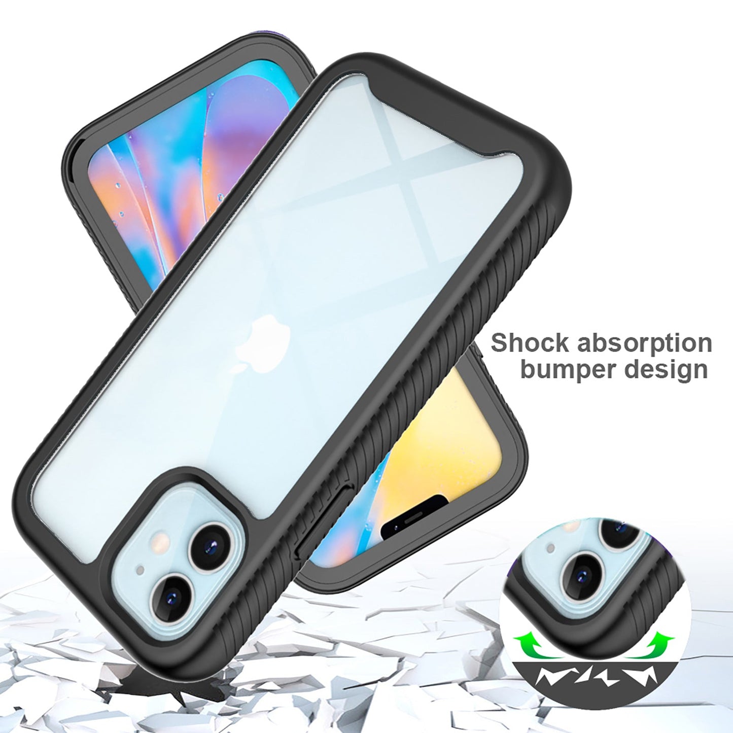 Shockproof Phone Case for iPhone 12 Mini SE 2020 11 Pro Max XR X 6 7 8 Plus Clear Back Cover Double Layer Rugged Case The Clothing Company Sydney