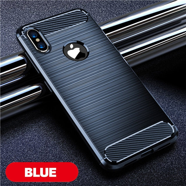 Silicon shockproof fiber protective phone case for iPhone 12 Pro Max, 11 Pro, Xs Max, XR, 8 Plus, 7, 6s, and 8 from The Clothing Company Sydney
