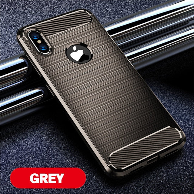 Silicon shockproof fiber protective phone case for iPhone 12 Pro Max, 12 Mini, 11 Pro, XS Max, XR, 6s, 7, 8 Plus by The Clothing Company Sydney