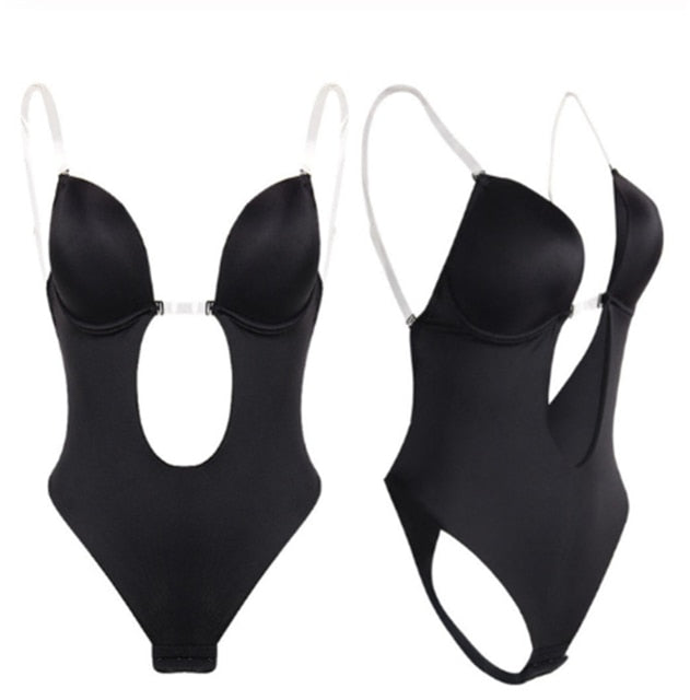 Full bodyshaper bra and thong shapewear by The Clothing Company Sydney, backless, deep V, convertible, invisible push-up undergarment