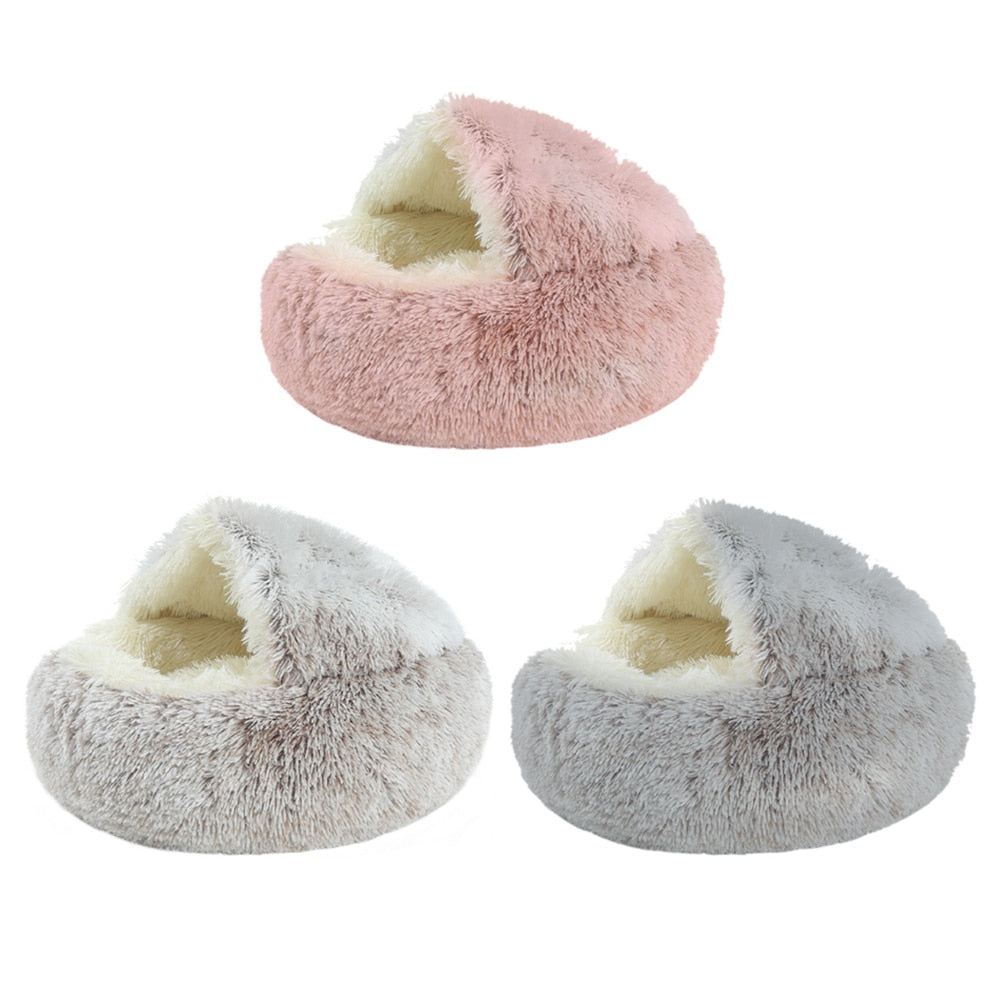 Super Soft Cat Dog Bed Kennel Winter Warm Round Dog Puppy Sleeping Cushion Long Plush Pet House The Clothing Company Sydney