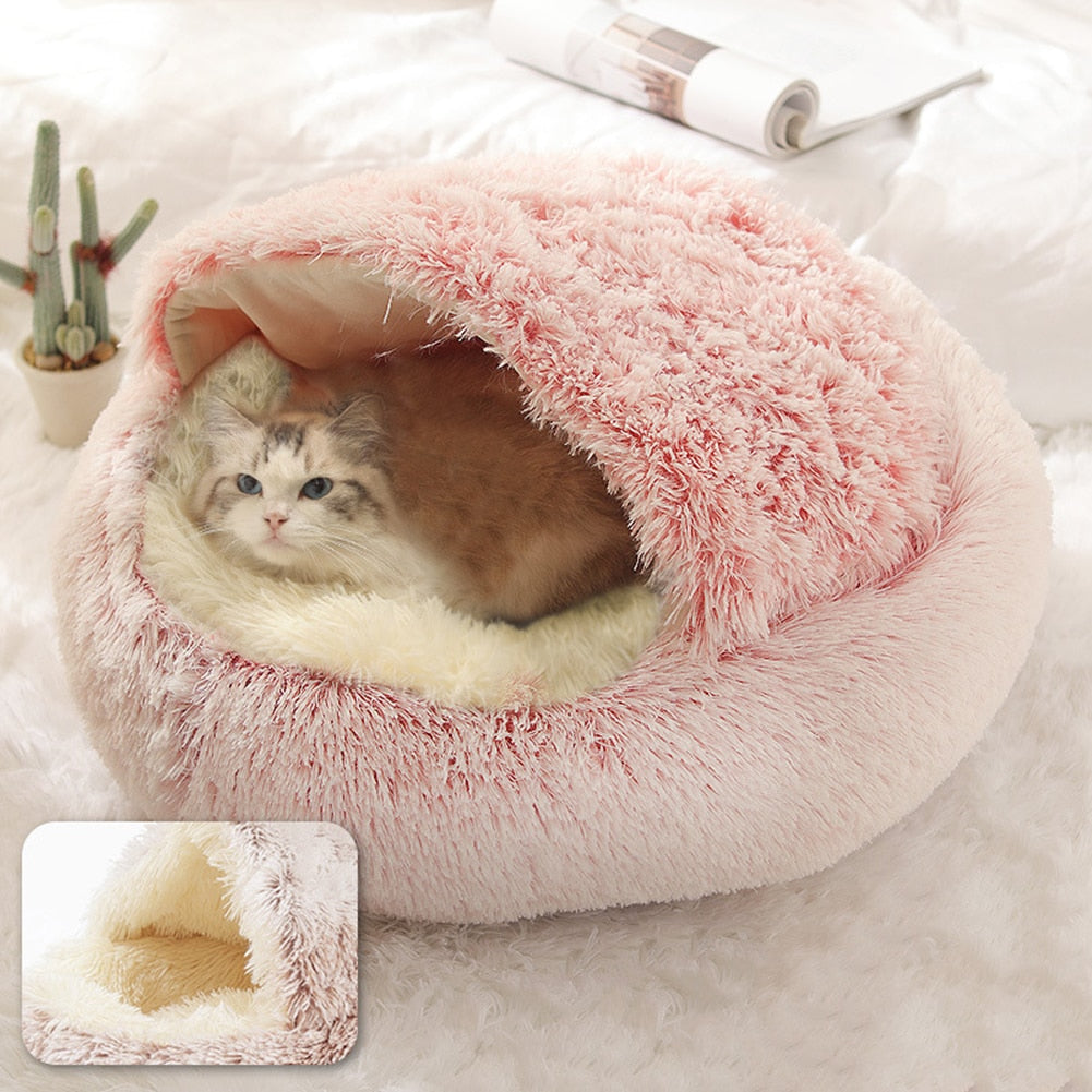 Super Soft Cat Dog Bed Kennel Winter Warm Round Dog Puppy Sleeping Cushion Long Plush Pet House The Clothing Company Sydney