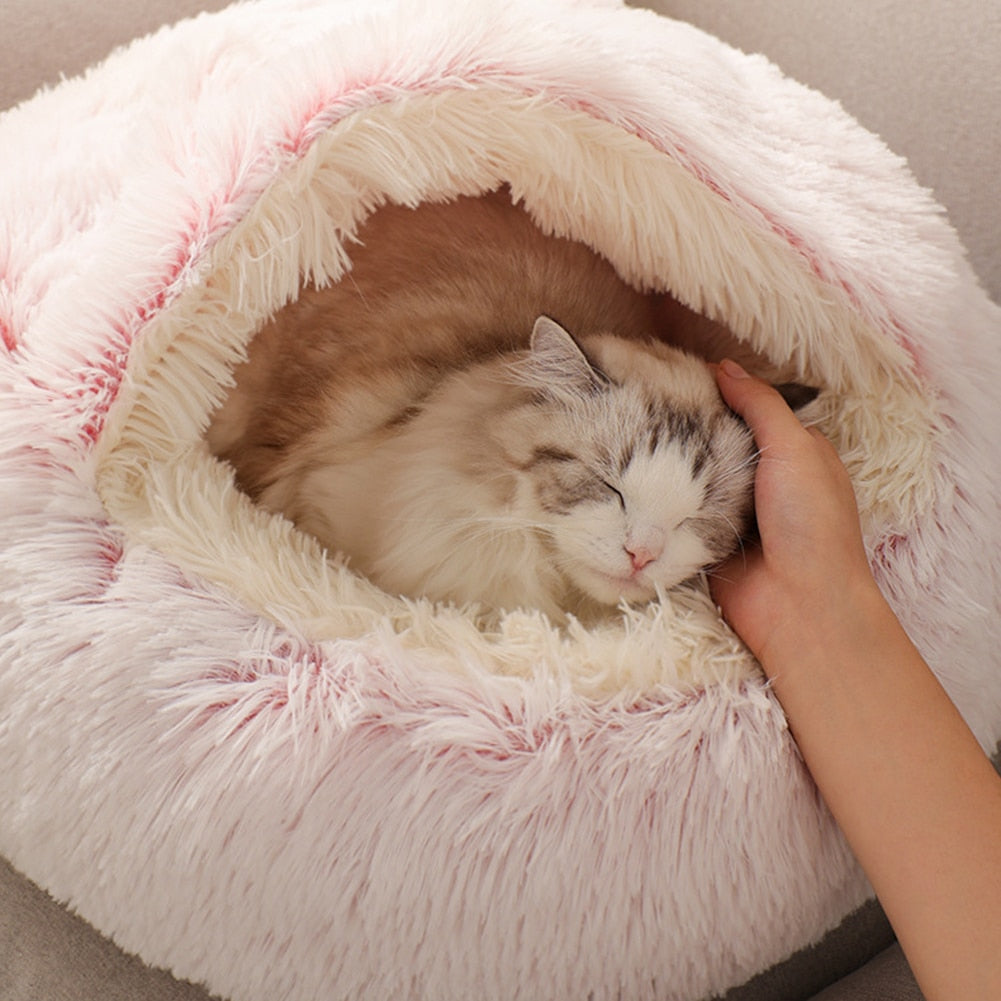 Super Soft Cat Dog Bed Kennel Winter Warm Round Dog Puppy Sleeping Cushion Long Plush Pet House The Clothing Company Sydney