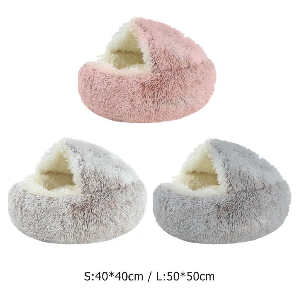 Super Soft Cat Dog Bed Kennel Winter Warm Round Dog Puppy Sleeping Cushion Long Plush Pet House The Clothing Company Sydney