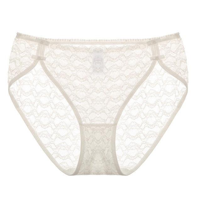Two pack of lace cotton briefs featuring floral mesh design, comfortable lingerie panties with cotton crotch from The Clothing Company Sydney