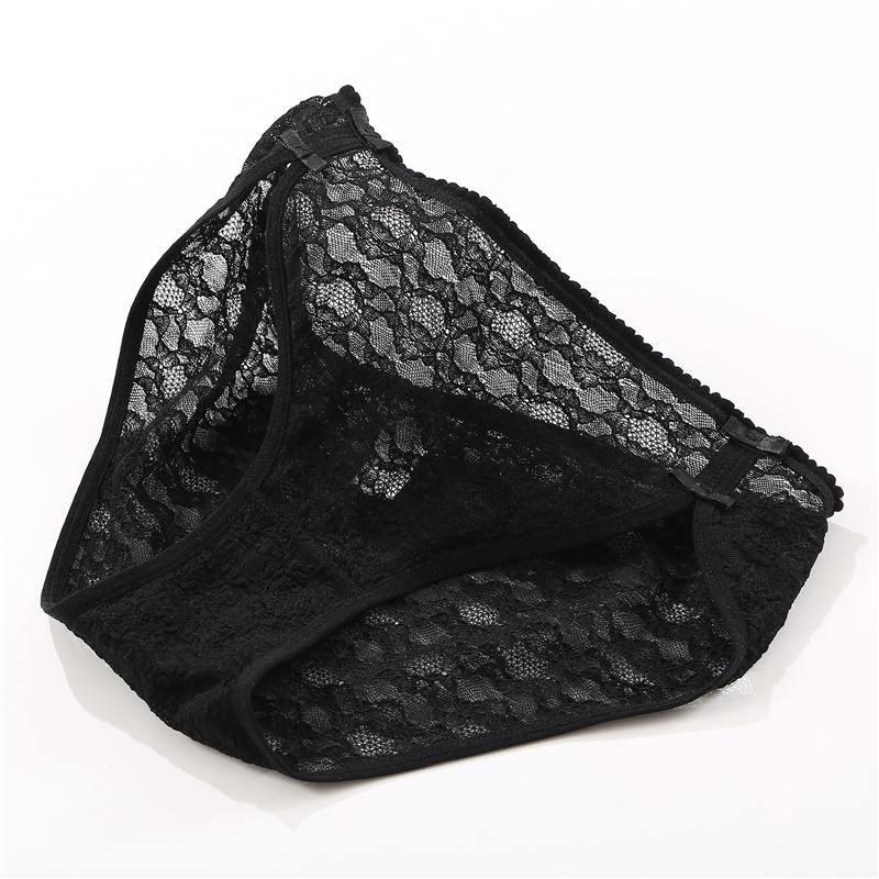 Two-pack lace cotton briefs with floral mesh design, featuring comfortable underpants lingerie from The Clothing Company Sydney.