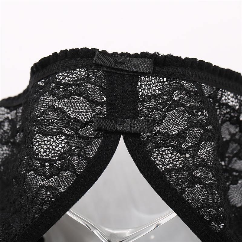 Two-pack lace cotton briefs from The Clothing Company Sydney featuring floral mesh lingerie panties with comfortable cotton crotch.