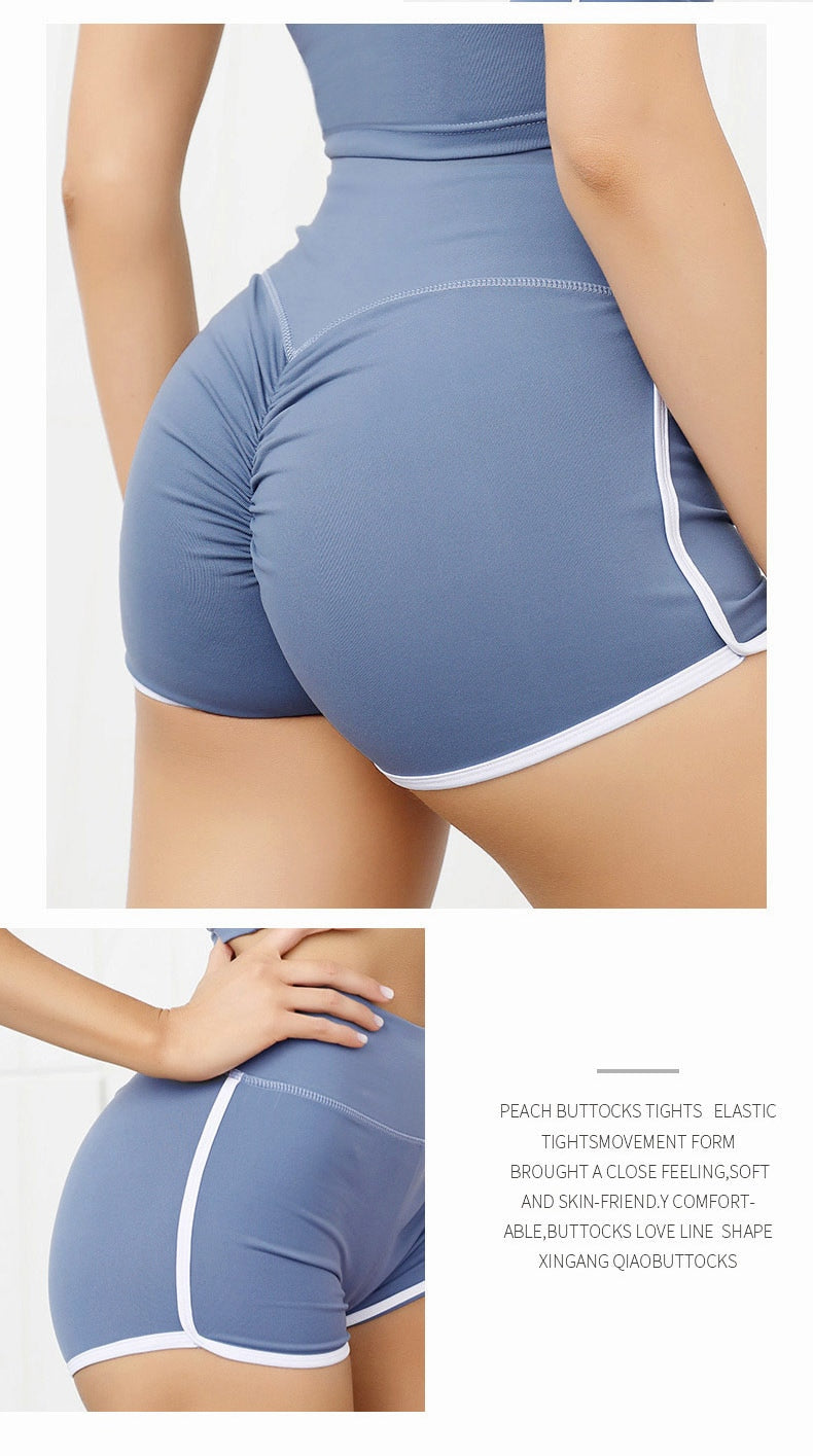 Seamless high waist yoga shorts and sports bra fitness set for women, black workout set by The Clothing Company Sydney.