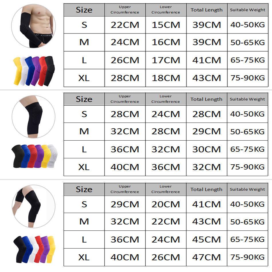 The Clothing Company Sydney basketball knee pads with honeycomb foam compression sleeve and support for sports protection.