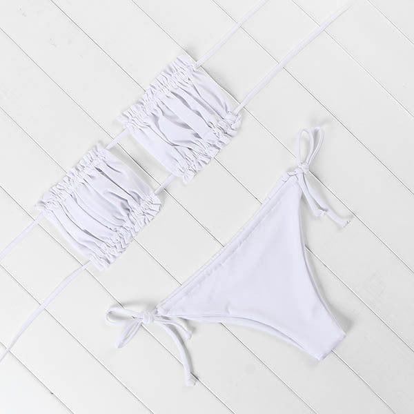 2 Piece Bandeau Top Swimsuit Swimwear Push Up Swimming Bathing Suit Beachwear Micro Bikini Set The Clothing Company Sydney