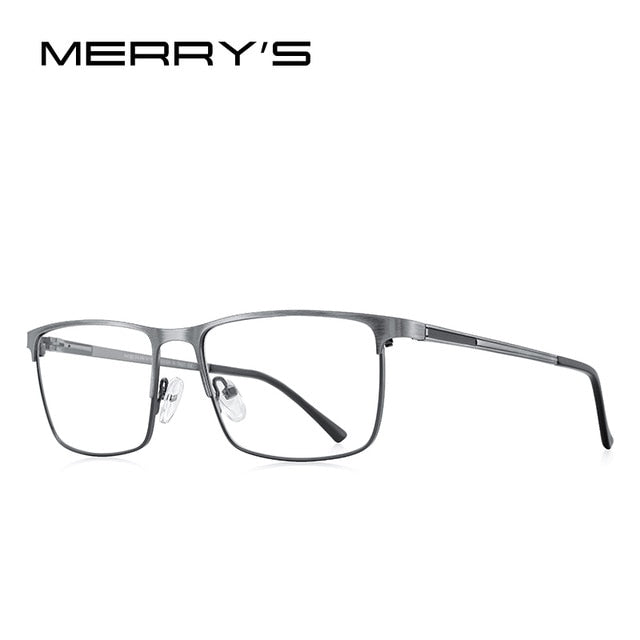 Ultralight titanium square eyeglasses frame for men with prescription lenses, designed for style and comfort by The Clothing Company Sydney.