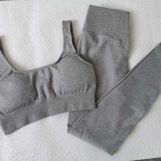 2 Piece Set Yoga Seamless Gym Yoga Women High Waist Sport Bra Top Fitness Clothing Sport Pants Leggings The Clothing Company Sydney