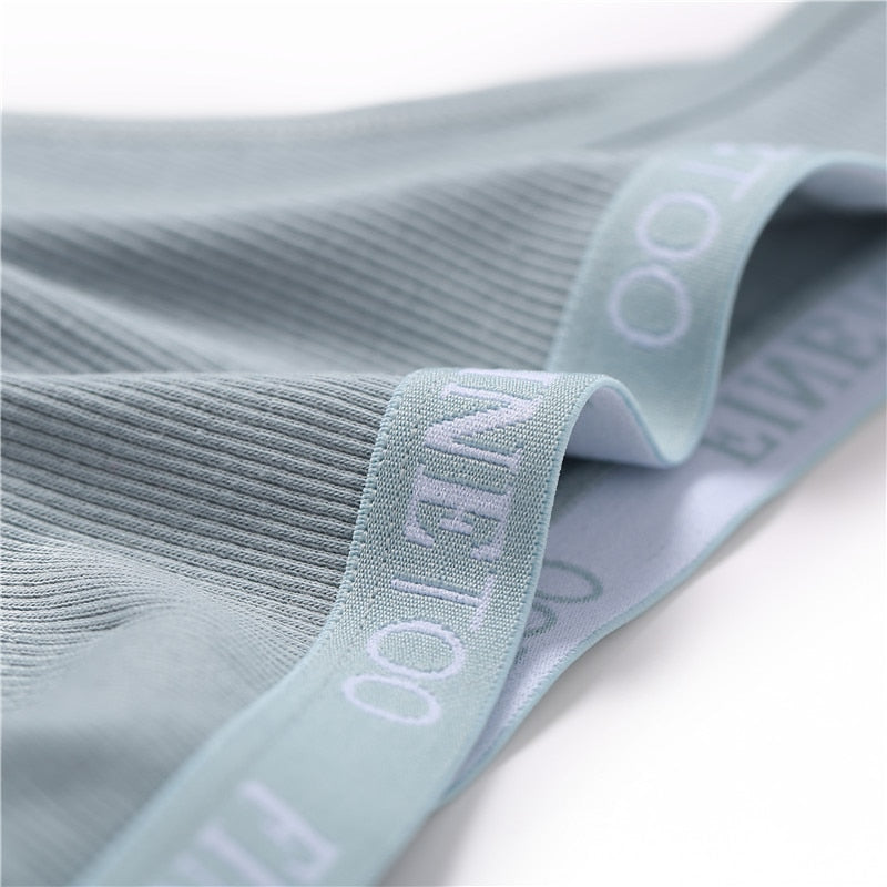Cotton mix thong underwear with letter waist design, G-string brief from The Clothing Company Sydney, close-up view.