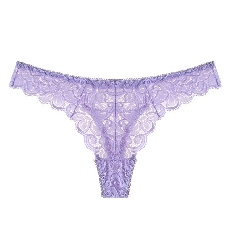 Three-pack of breathable, low-waist G-string thongs from The Clothing Company Sydney, featuring soft, transparent T-back lingerie.