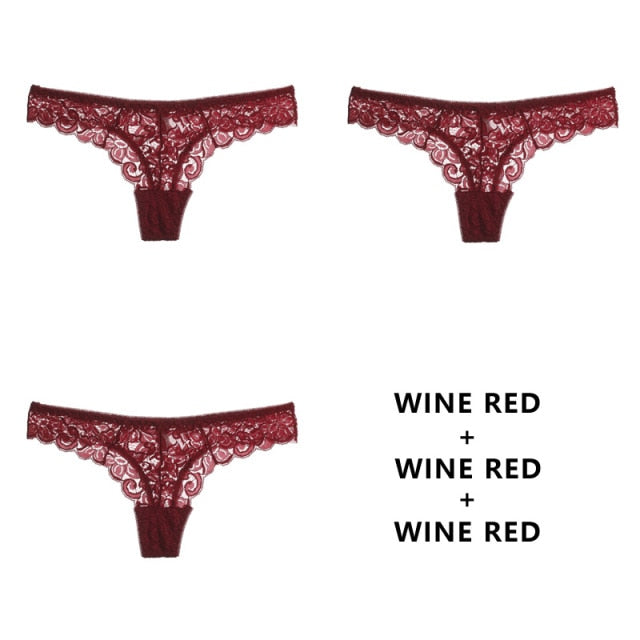 Three pack of The Clothing Company Sydney women's g-string thongs, low-waist, breathable, transparent lingerie with T-back design.