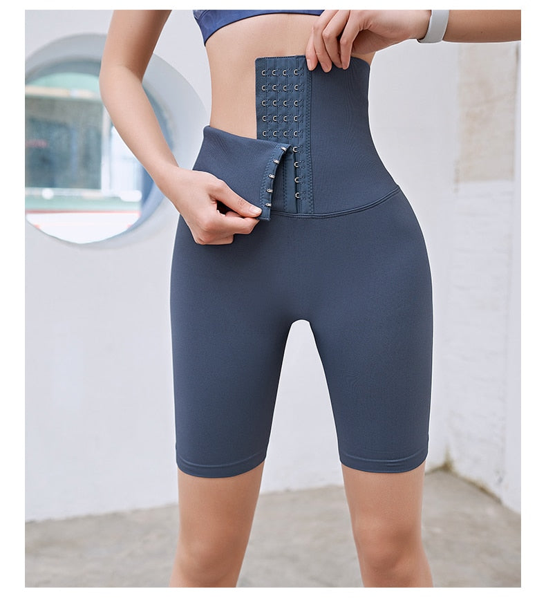 Seamless high-waist postpartum yoga pants with push-up hips, ideal for fitness, gym, running, and training by The Clothing Company Sydney