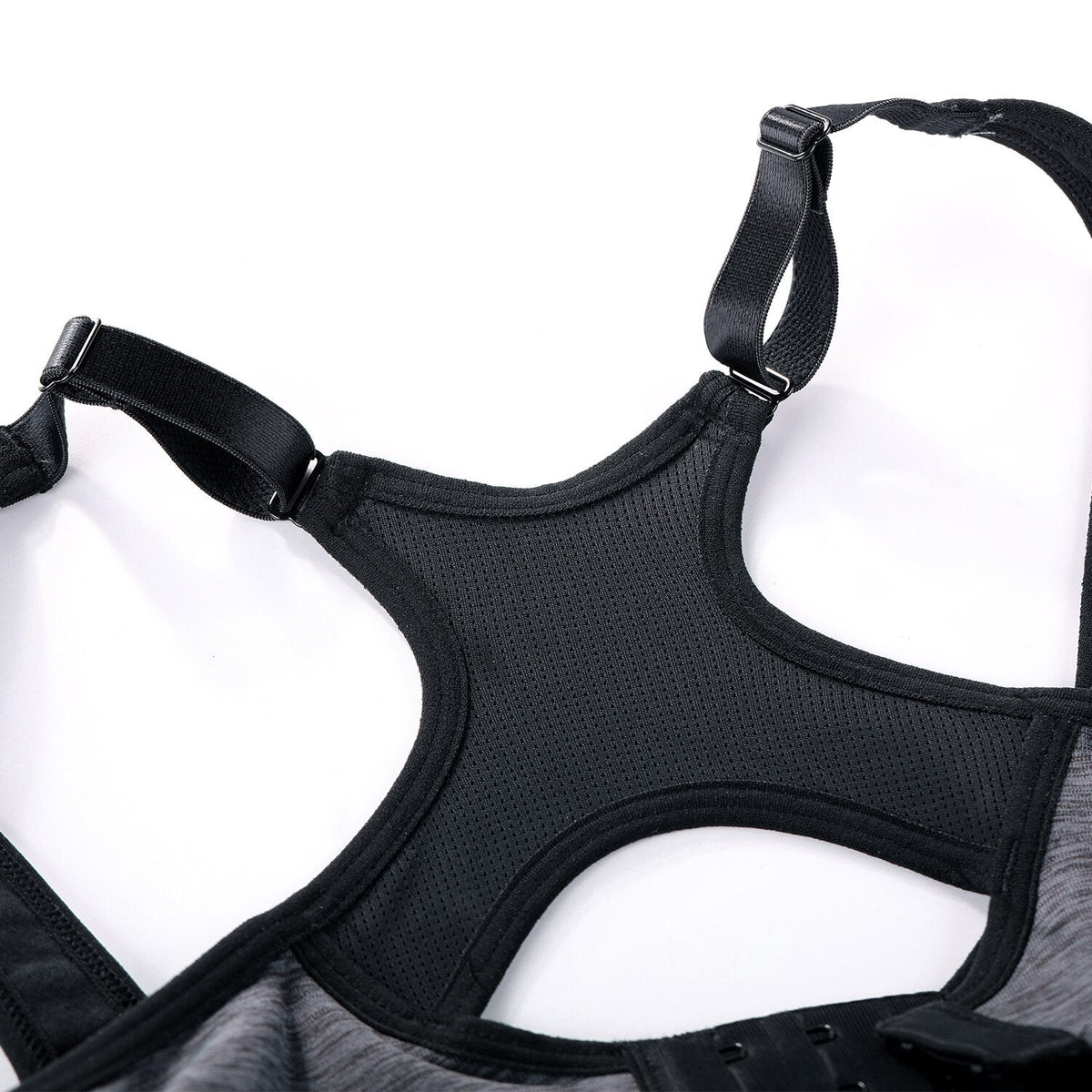 Women's moisture-wicking high-impact sports bra with padded cups, full support, racerback, underwire, by The Clothing Company Sydney.
